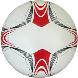 Colour & Black Panel Promotional Soccer Ball Red-Black